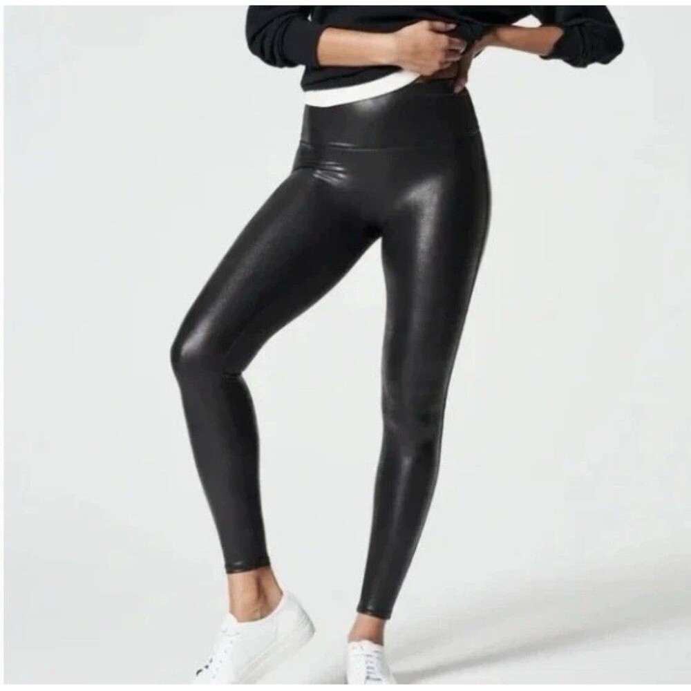 SPANX Shiny Black Leggings